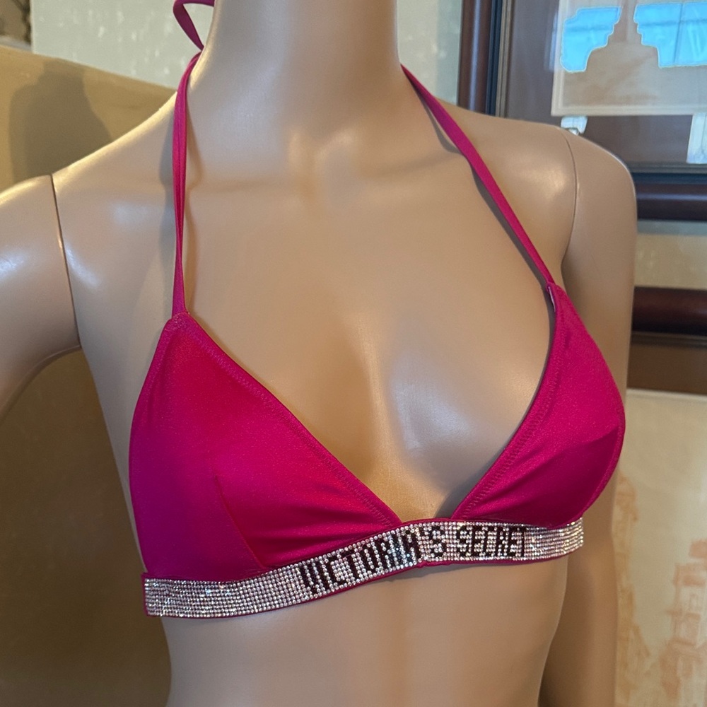 Victoria’s Secret Shine Strap Bling Swimsuit Triangle Top sz S